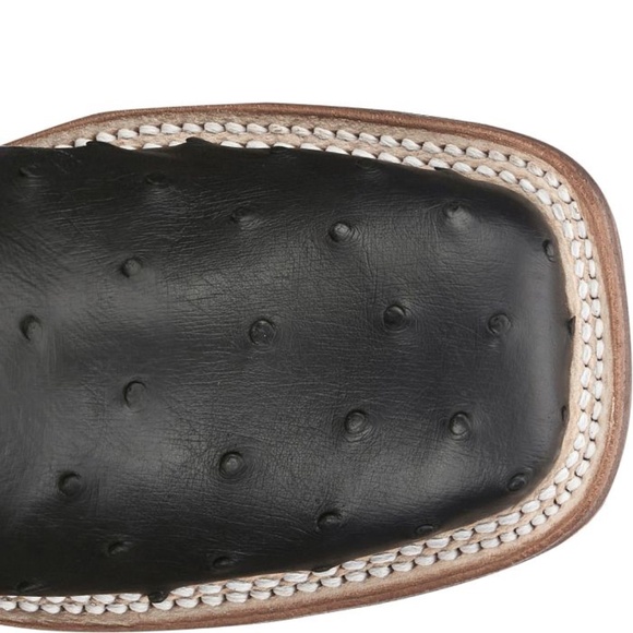 Justin Cowgal Black Full Quill Ostrich Western Boots (Size 9B) - Picture 4 of 9